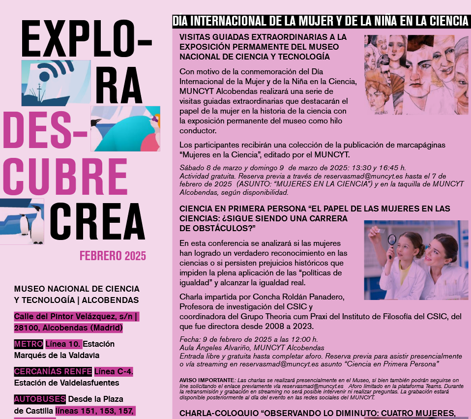 Programación MUNCYT Alcobendas Febrero 2025